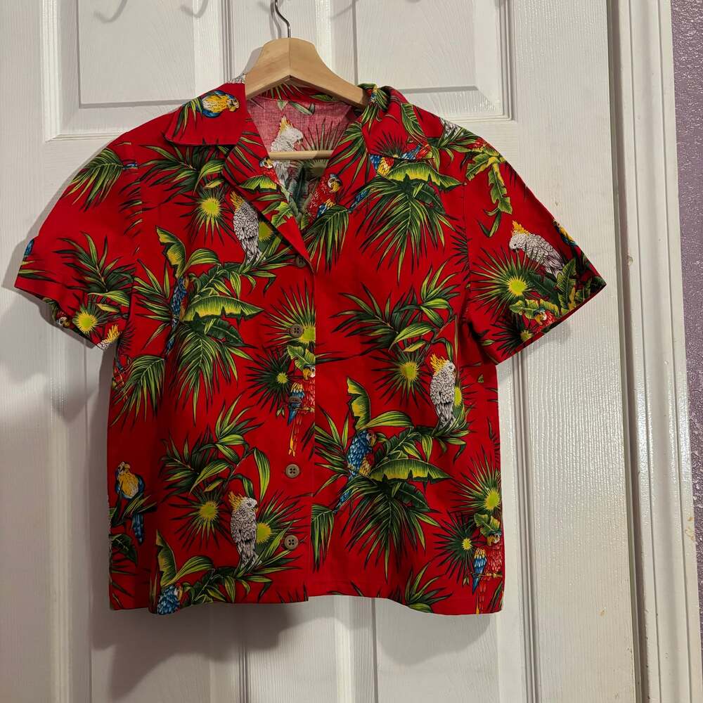 Vintage Pacific Legend Hawaiian Tropical Bird Shirt
